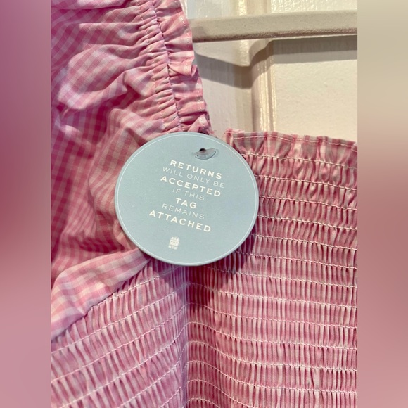 Hill House Home | The Athena Nap Dress | Size L | Bubblegum Gingham | NWT - Picture 5 of 6